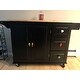 3-drawer Drop Leaf Kitchen Cart
