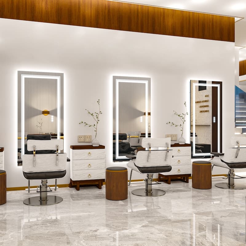 1600*800mm Jumbo Led Lighted Backlit Bathroom Mirror with Anti-Fog & Memory Function, 3 Color Lighting - 160x80cm