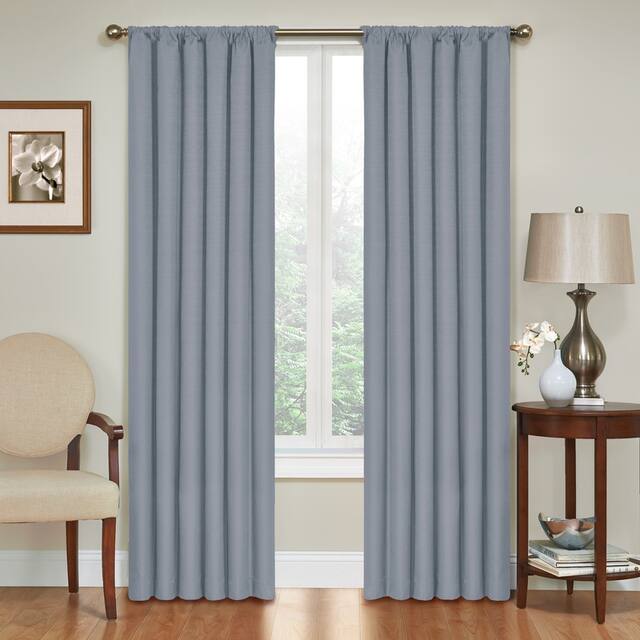 Eclipse Kendall Blackout Window Curtain Panel - 63 Inches - Slate