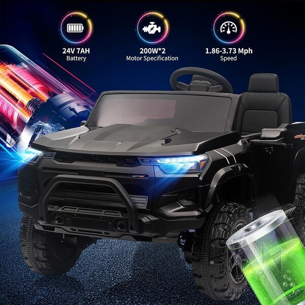24V 2 Seater Kids Ride On Truck Electric Car for Toddlers Battery Powered Ride On Toy On Sale Bed Bath Beyond 41827141