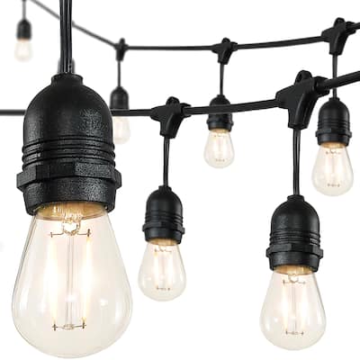 15-Light Indoor/Outdoor 48 ft. LED S14 Edison Buld String Lights by JONATHAN Y
