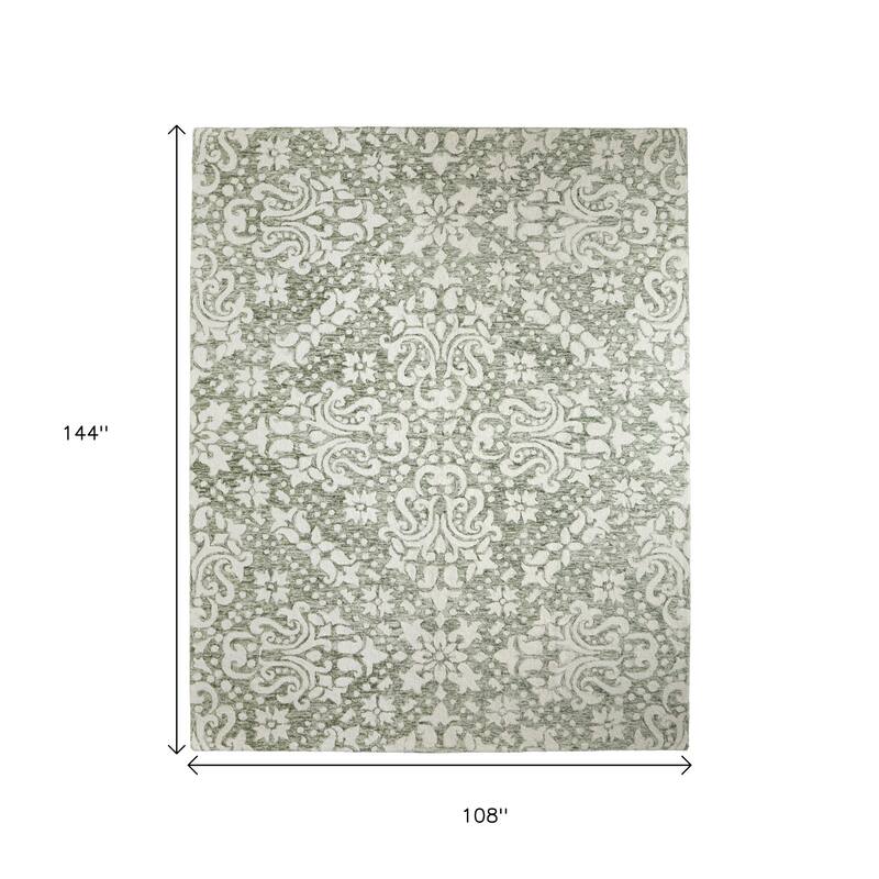 HomeRoots Floral Traditional Rectangle Area Rug