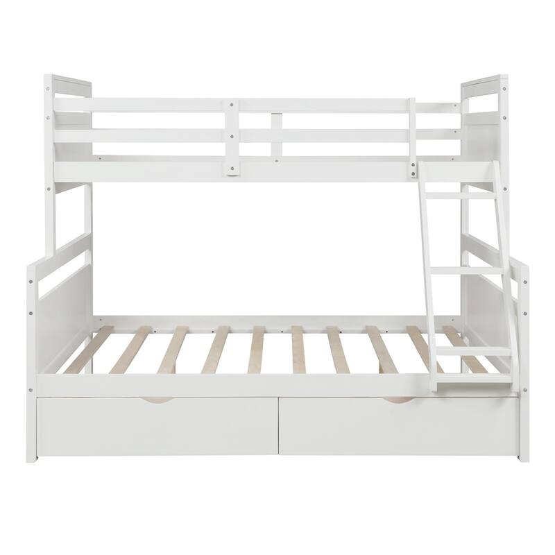 Twin over Full Bunk Bed with Ladder