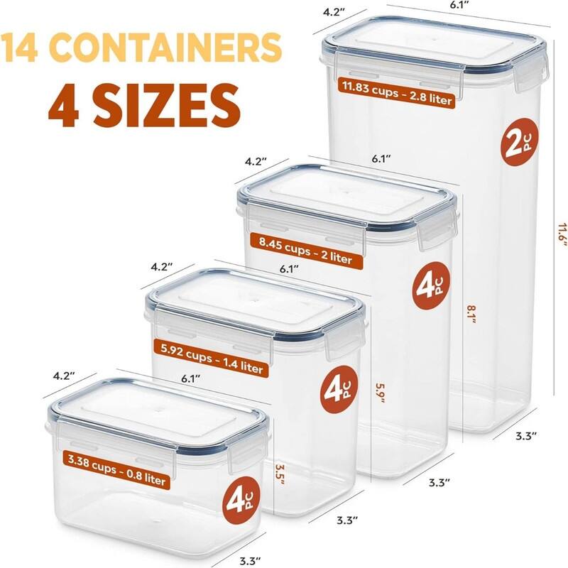 14 Pack Airtight Food Storage Container Set Bed Bath & Beyond 39080022