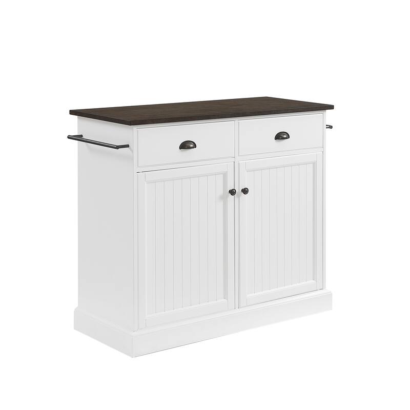 Kitchen Island Cart with Storage, Portable Kitchen Island with Towel Bar, Modern Kitchen Furniture