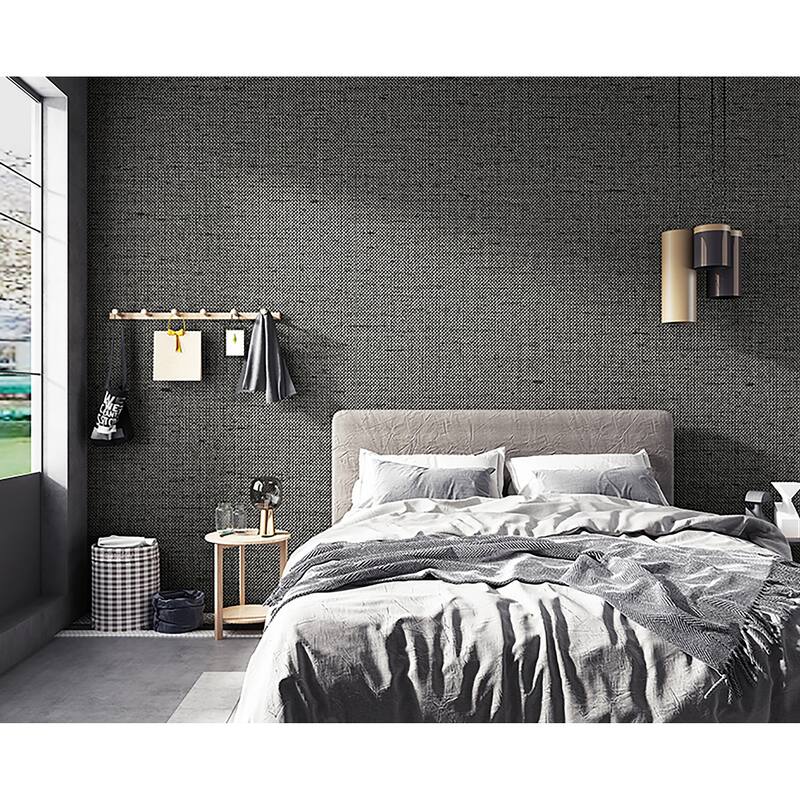 Linen Texture Vinyl Peel and Stick Wallpaper Roll, 2Ft x 33Ft/Roll