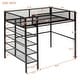 preview thumbnail 10 of 11, Modern Style Twin Size Metal Loft Bed with 4-Tier Shelves and Storage, Creative Structure, Storage Space, Good Stability, Black
