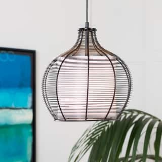 Kamala Transitional Black Pendant Lighting Fixture