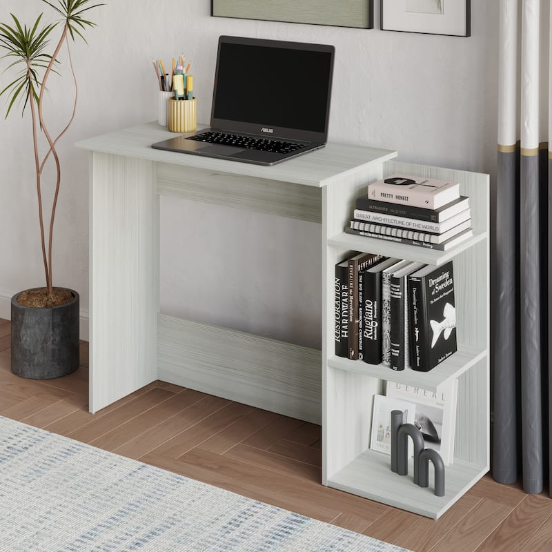 CraftPorch Classic 43 Inch Writing Desk with 3- Open Shelf