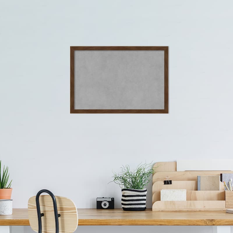 Amanti Art Carlisle Brown Narrow Framed Magnetic Board