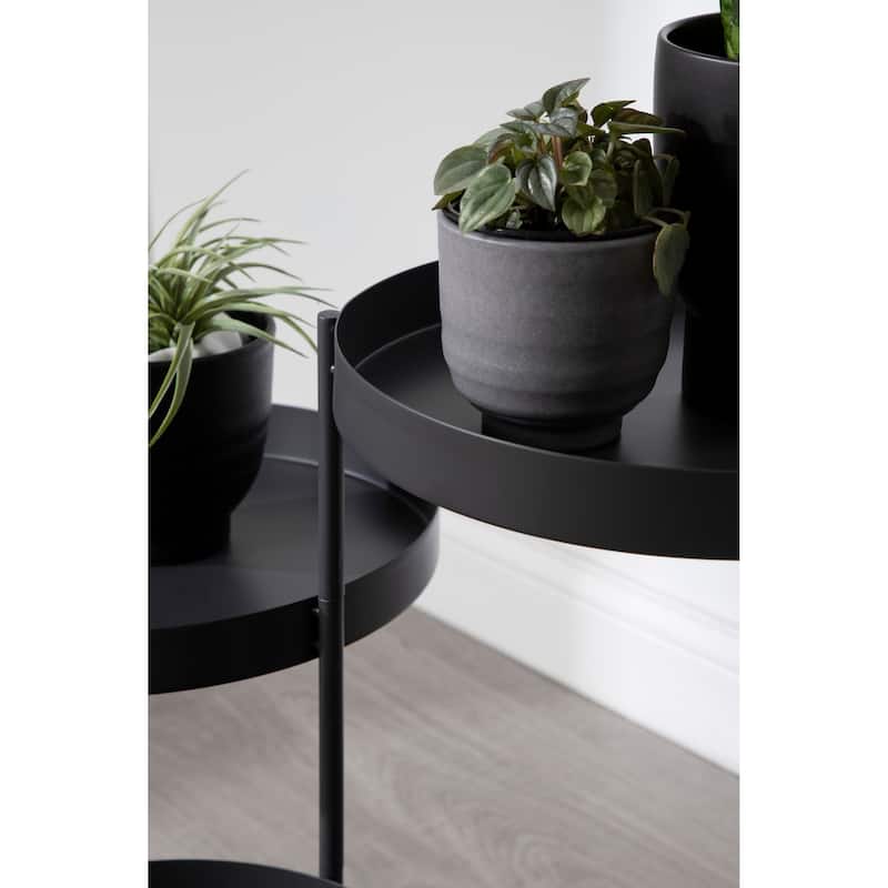 Kate and Laurel Finn Tiered Metal Plant Stand - 13x13x22