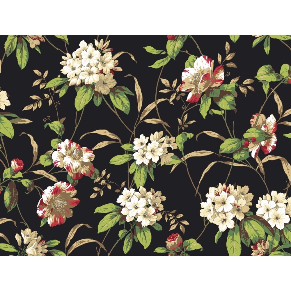 Shop York Wallcoverings Ah4789 Black And White Book Rhododendron