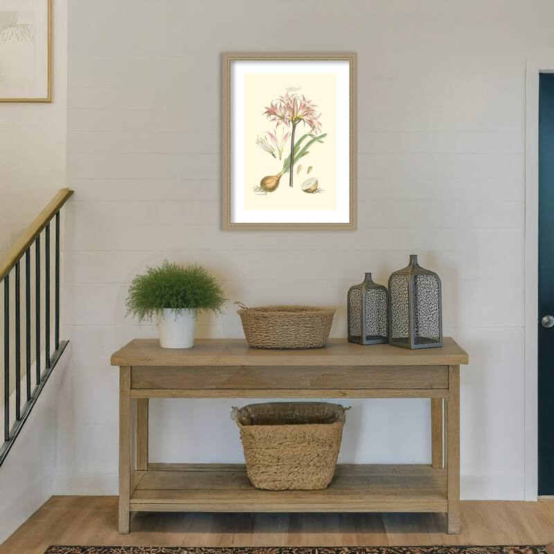 Small Blushing Pink Florals No. 2 by John Miller Wood Framed Wall Art Print