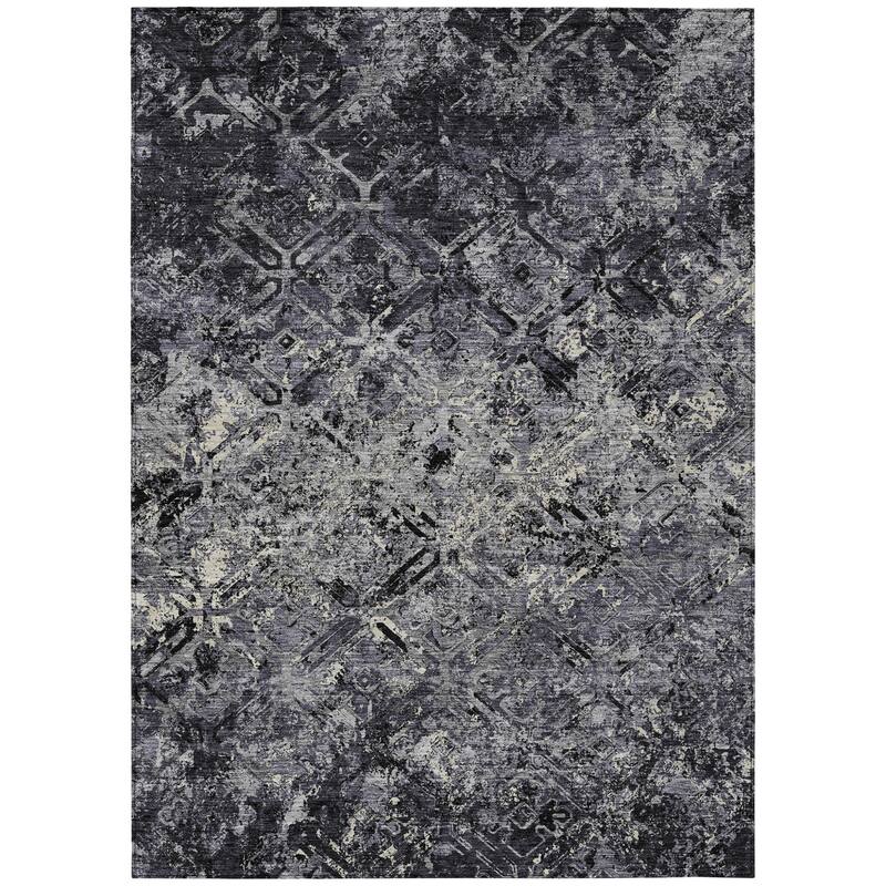 HomeRoots Geometric Transitional Rectangle Outdoor Rug
