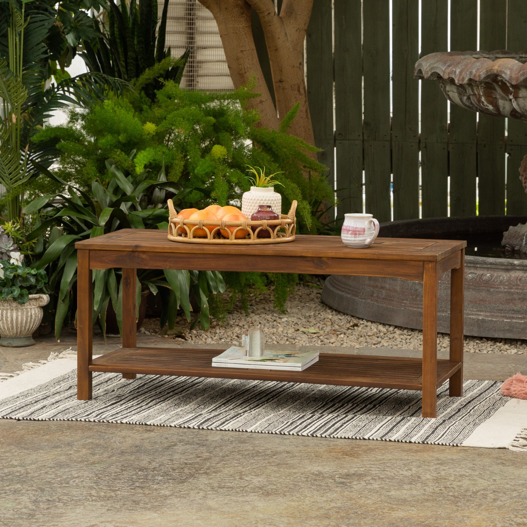 Surfside Acacia Wood 50 Inch Patio Coffee Table By Havenside Surfside Acacia Wood 50 Inch Patio