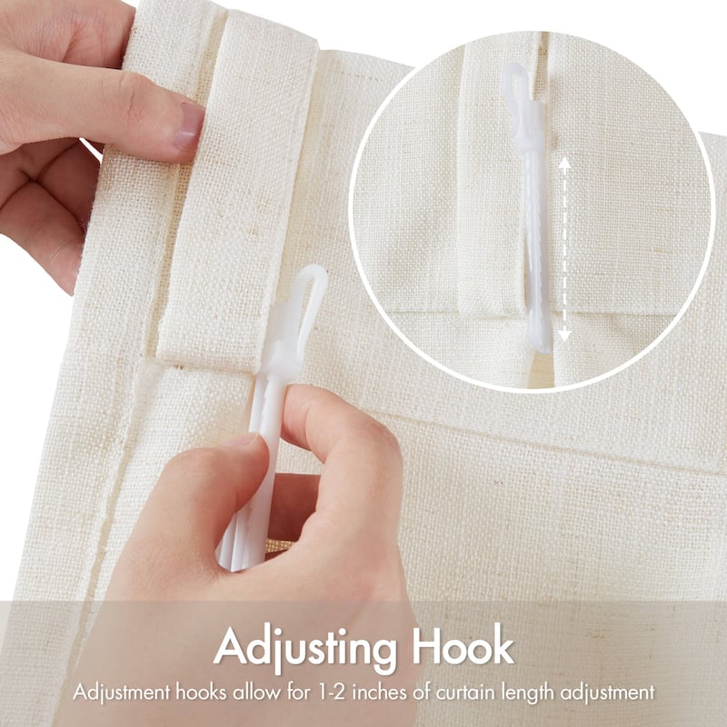 Madison Park Emery 300gsm poly linen with 7 pinch pleat per pc