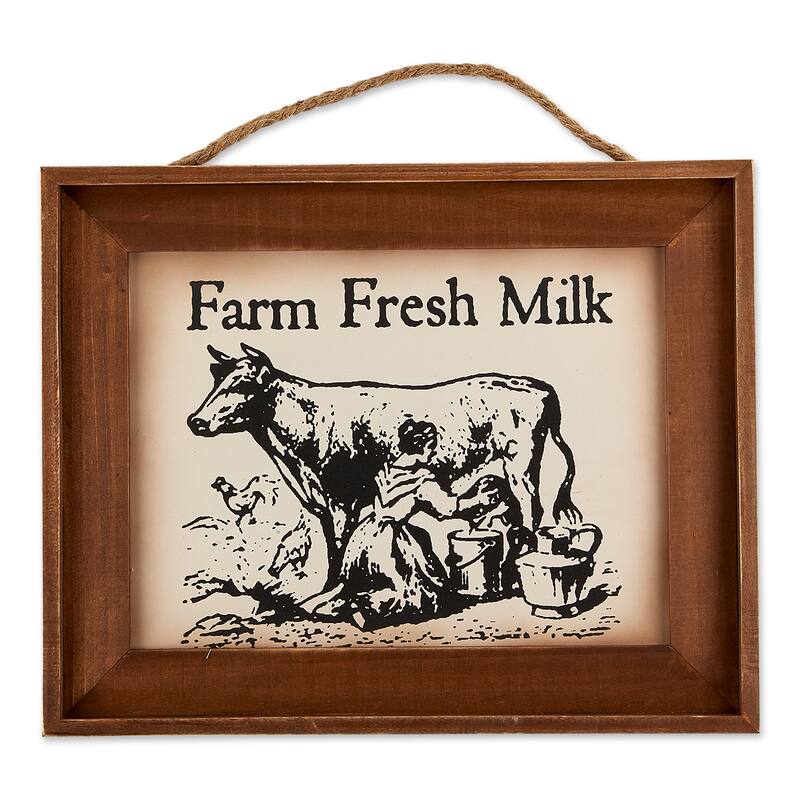 DII Gather Farmhouse Sign - Fresh Milk