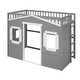 preview thumbnail 9 of 54, Elegant design Kids Bed Solid Construction Twin Size House Loft Bed With Ladder,Health and Comfort