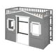 preview thumbnail 9 of 112, Solid Wood House Loft Bed With Ladder for Kids, Boys and Girls, Bedroom