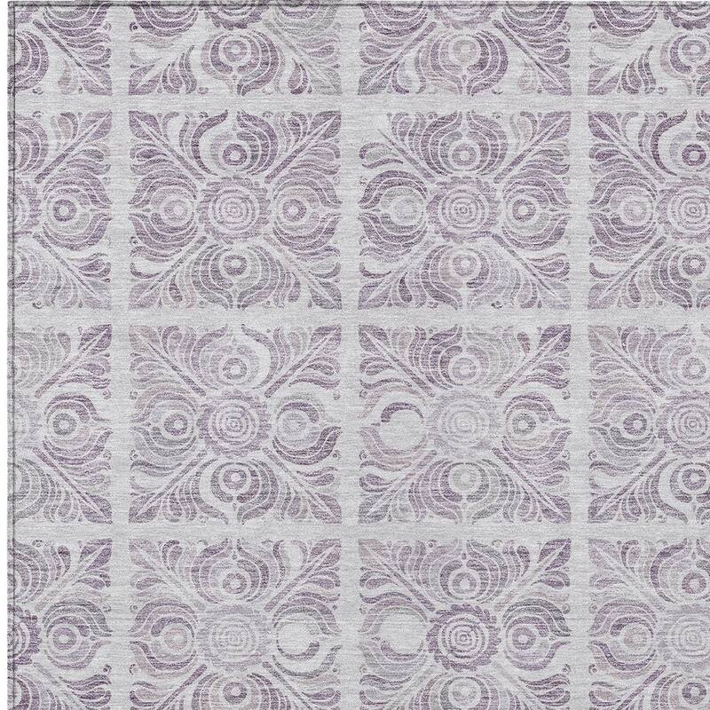 HomeRoots Medallion Transitional Rectangle Outdoor Rug