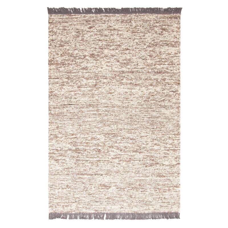 ECARPETGALLERY Braid weave Sienna Cream Wool Rug - 5'1 x 7'7