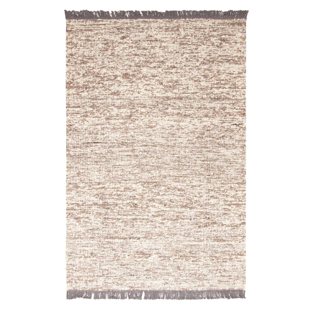 ECARPETGALLERY Braid weave Sienna Cream Wool Rug - 5'1 x 7'7