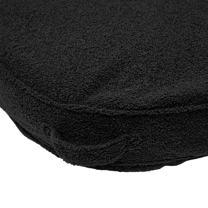 Edie At Home Sherpa Gusseted Round Decorative Floor Pillow 24' Round