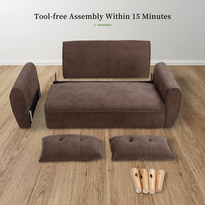 Futzca 47" Small Modern Loveseat Sofa