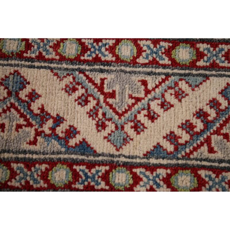 Gray Kazak Runner Rug Handmade Oriental Wool Carpet - 2'8" x 20'0"