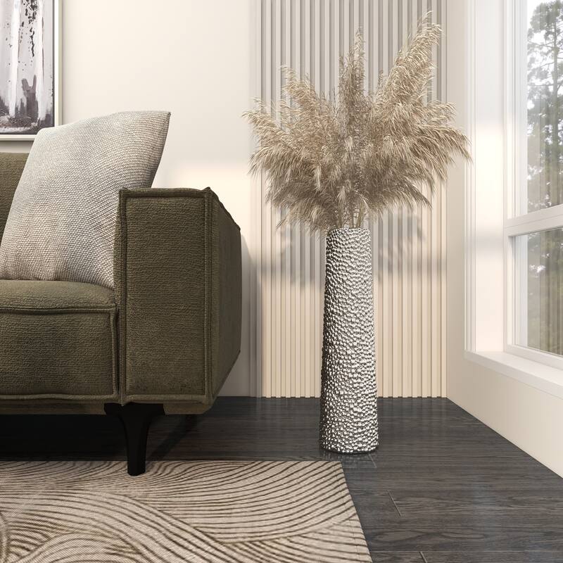 Minimalist Ceramic Modern Tall Vase with Bubble Texture - Silver, Black, Gold, White