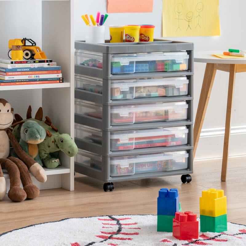 IRIS USA® Scrapbook Drawer Cart - Gray