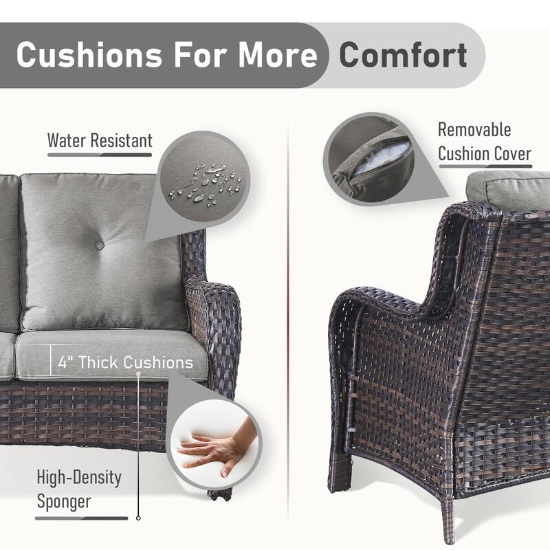 Outdoor Conversation Sets 2 Sectional Sofa Furniture