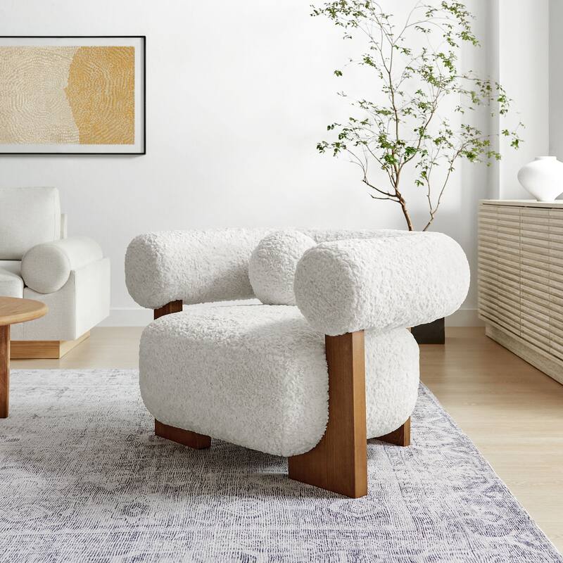 Jace Fabric Accent Chair - Feather