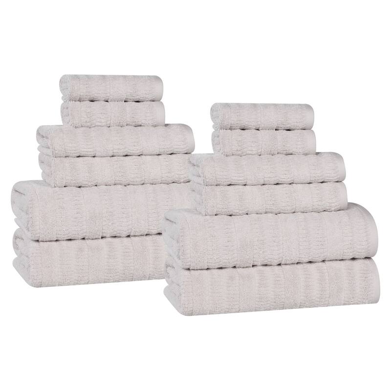 Superior Mika Smart Twist Viscose Cotton Blend 12 Piece Towel Set