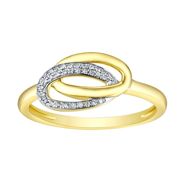 Prism Jewel 0.06CT G-H//I1 Natural Diamond Light WeightV Shape Ring
