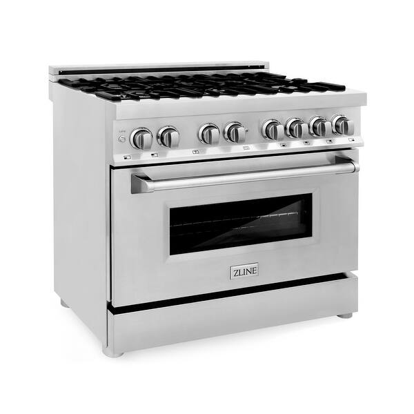ZLINE Stainless Steel 36-inch Gas Burner/Electric Oven Range ...