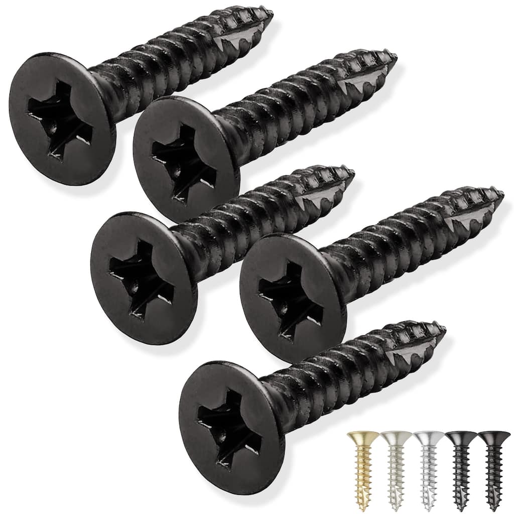 Wood Screws 9 x 1in for Door Hinges 25 pack