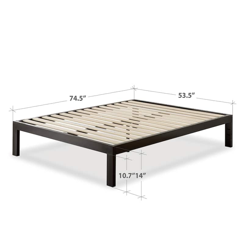 Priage by ZINUS Black Metal Platform Bed Frame - Full