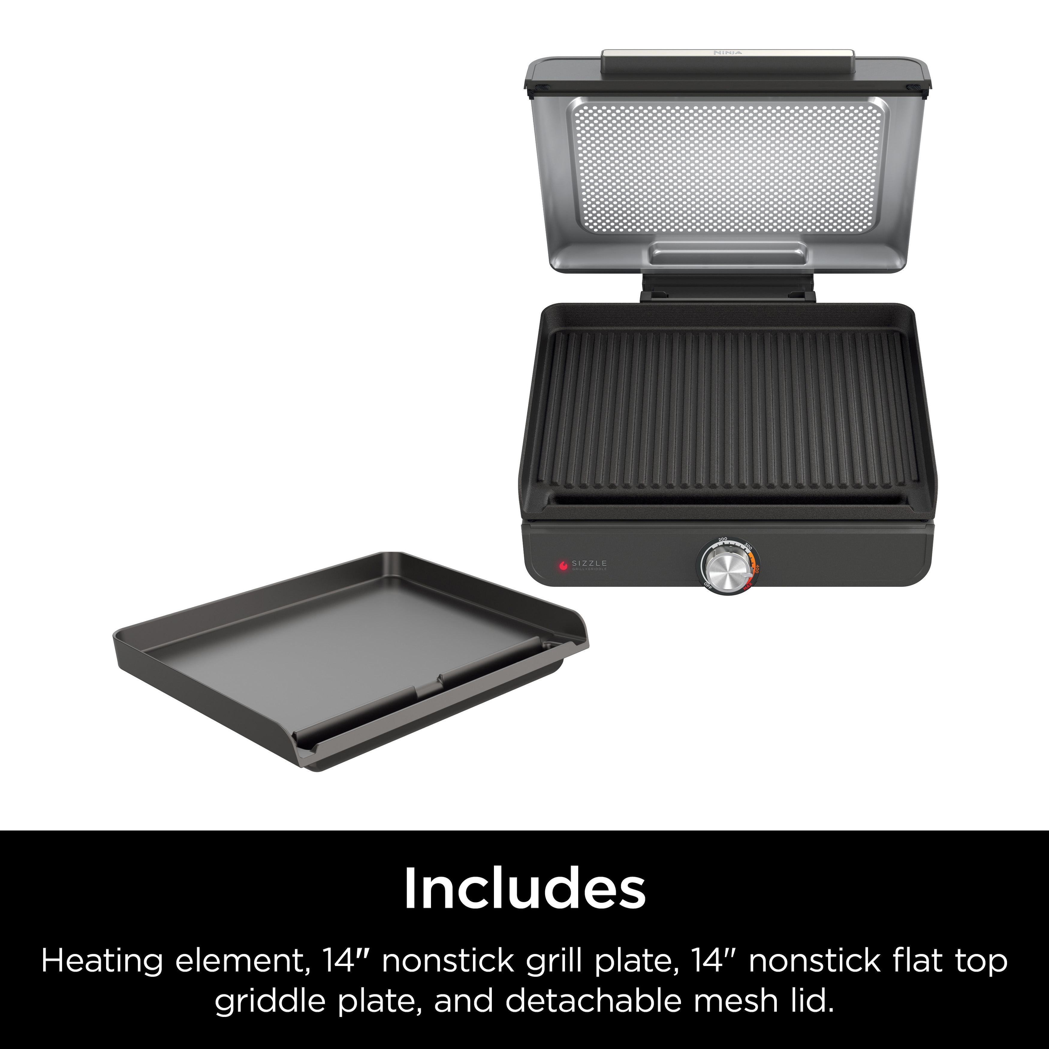 PowerXL Premium Indoor Electric Grill with Reversible & Removable Grill  Plate 