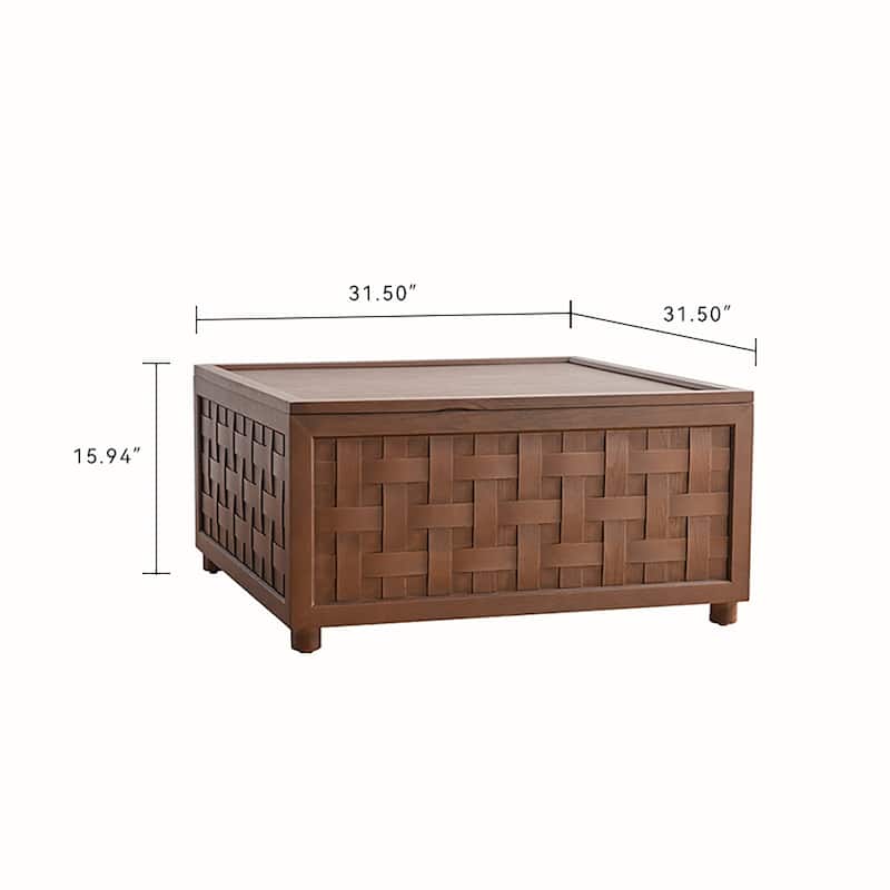 Brown Coffee Table with Storage