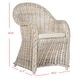 preview thumbnail 3 of 5, SAFAVIEH Callista White Washed Wicker Club Chair - 24" x 26" x 35"