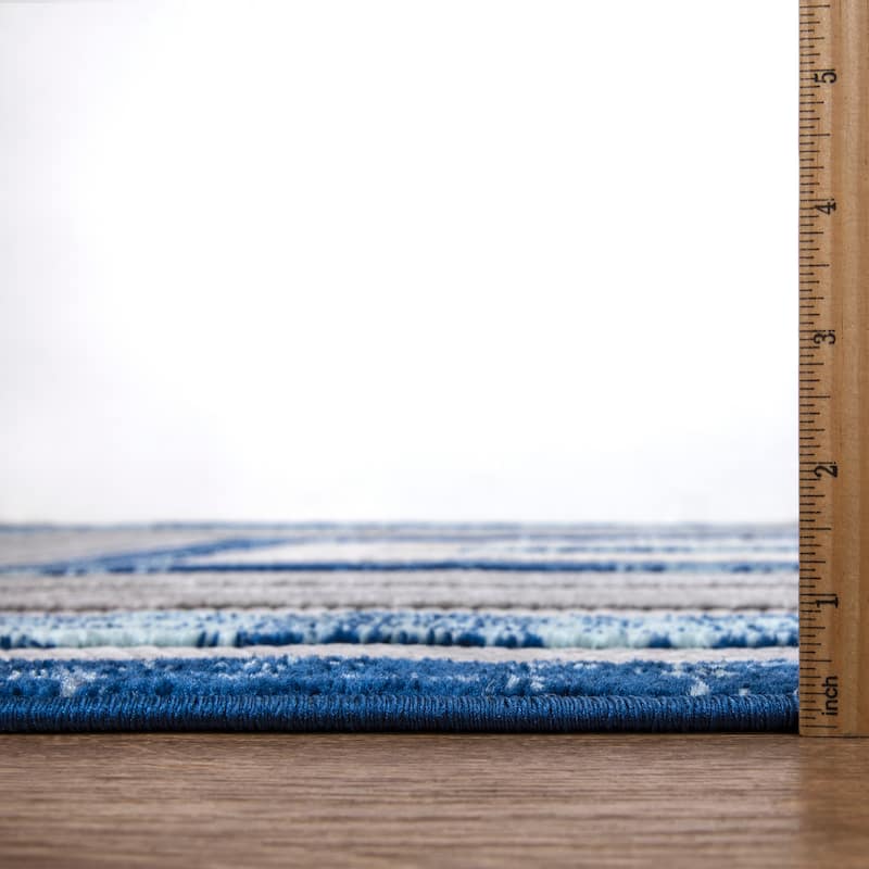 Abani Rugs HAM240A Blue Grey Multi Rectangle Area Rug