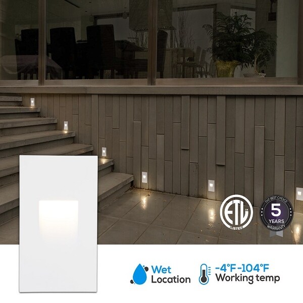 Indoor/Outdoor Stair Light, LED Step Light, 3.5W White. Opens flyout.