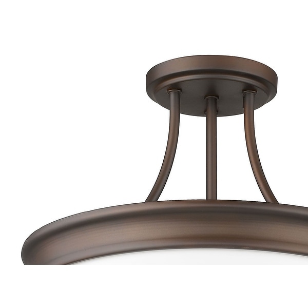 Oil rubbed bronze semi flush ceiling light on sale