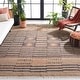 preview thumbnail 1 of 16, SAFAVIEH Kilim Jokelien Boho Tribal Jute Fringe Rug 10' x 14' - Natural/Black - Rectangle