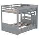 preview thumbnail 13 of 34, Wood Convertible Full Size Bunk Bed with Storage & Bedside Table