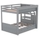 preview thumbnail 13 of 34, Wood Convertible Full Size Bunk Bed with Storage Staircase,Bedside Table and 3 Drawers