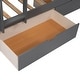 preview thumbnail 8 of 7, Twin Size L-Shaped Triple Bunk Bed with a Loft Bed Attached, Twin Over Twin Wood Triple Bed Bunk Beds with 2 Ladders & 2 Drawers