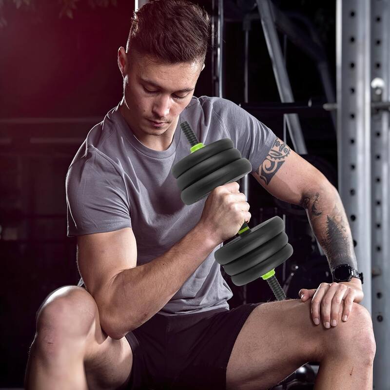 4 in 1 44lbs Adjustable Weight Dumbbell Kettlebell Set for Home Gym