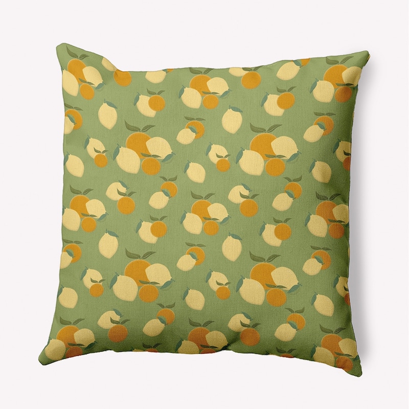 Oranges and Lemons Indoor/Outdoor Throw Pillow - Apple - 18" x 18"